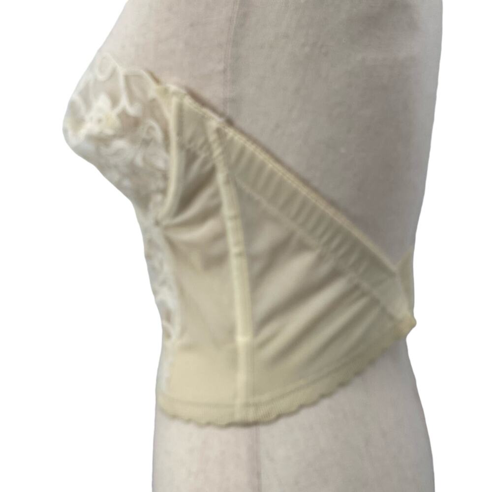 Vintage Victorias Secret Gold Label Sheer Cream Lace Corset 36B‎ Union Tag Bride - Picture 5 of 10